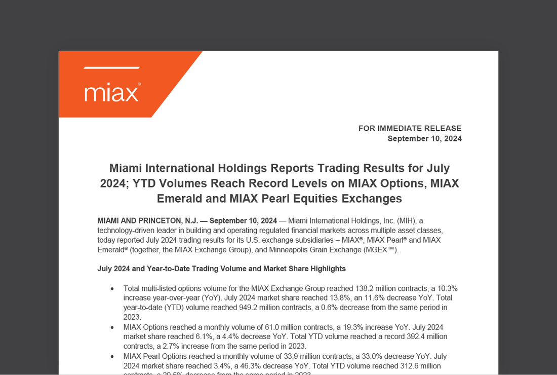 MIAX press release