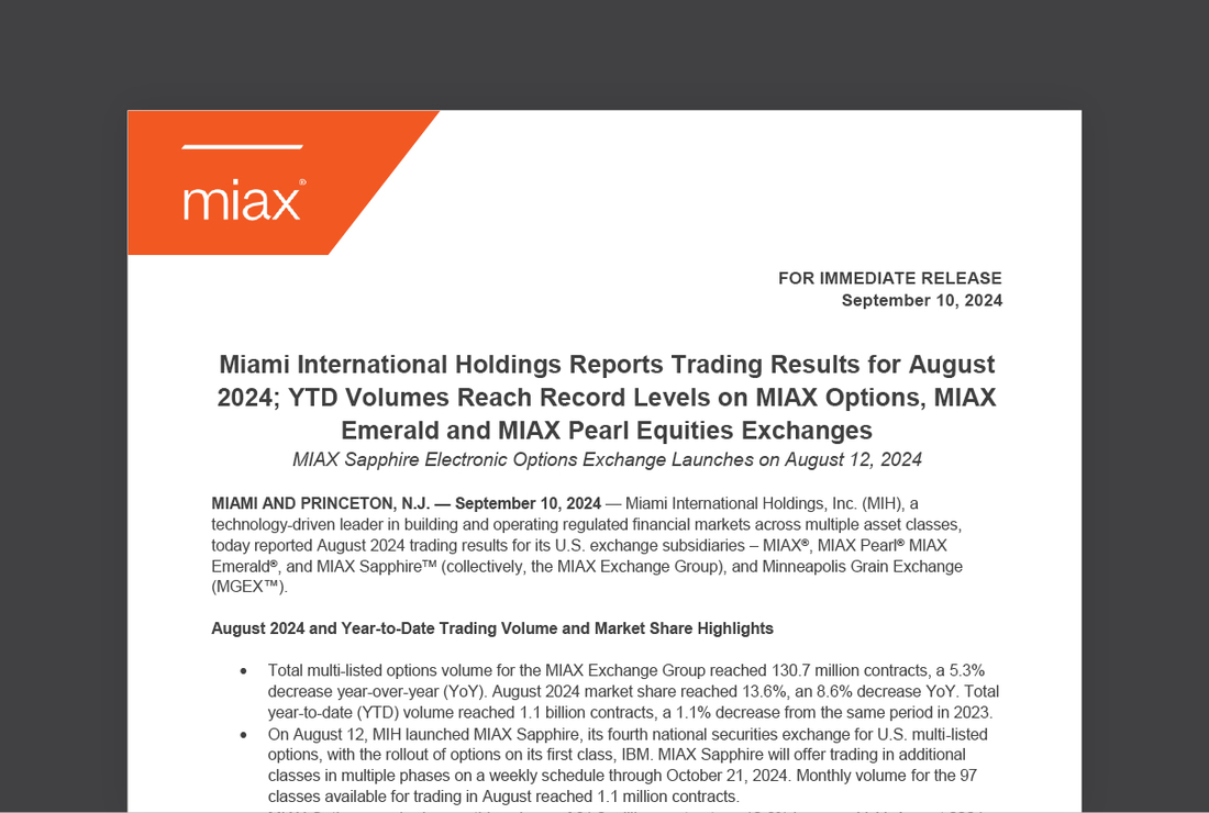 MIAX press release